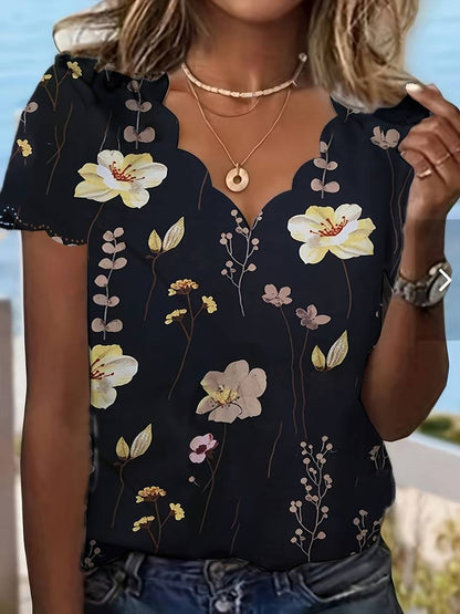 Variant image for Karina Damenbluse - Elegante Blumenbluse für Frühling, Leicht & Atmungsaktiv, Vielseitige Blusen für Damen-9
