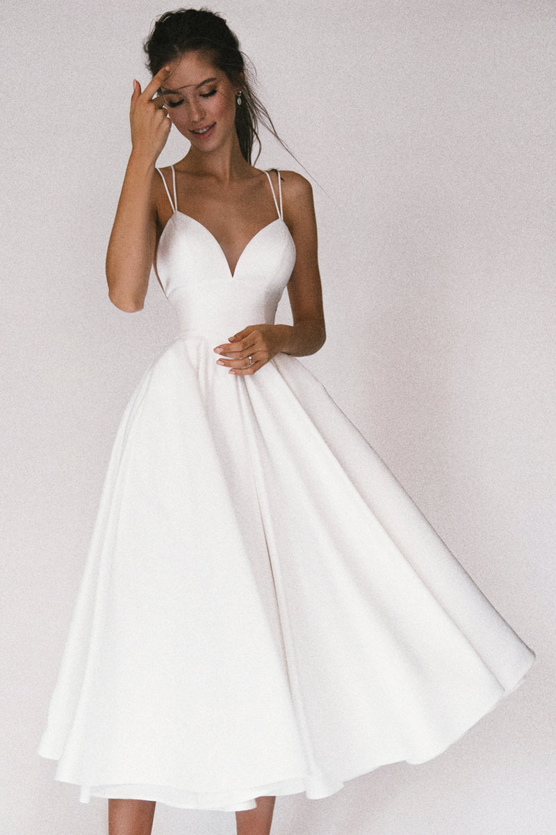 Variant image for Anna's Elegantes Midi Damenkleid mit V-Ausschnitt – Festliches Kleid für Hochzeitsgast und Partys-23