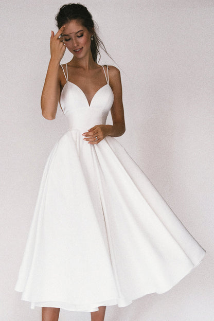 Variant image for Anna's Elegantes Midi Damenkleid mit V-Ausschnitt – Festliches Kleid für Hochzeitsgast und Partys-23