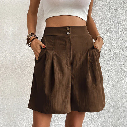 Variant image for Anna Damen Shorts - Elegante Kurze Hosen für Frauen im Modernen Stil, Atmungsaktive Baumwoll-Polyester-Mischung-17