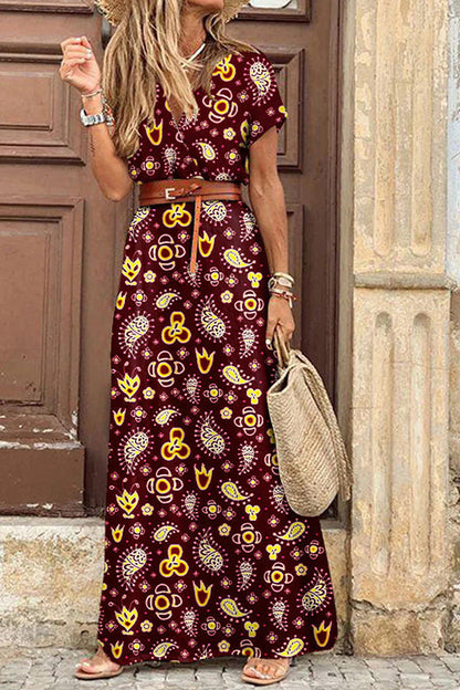 Variant image for Dorothea™ Boho-Kleid Damen - Fließendes Damenskleid mit Bauchabdeckung im Verspielten Paisley-Druck - Bequem & Stylisch-13