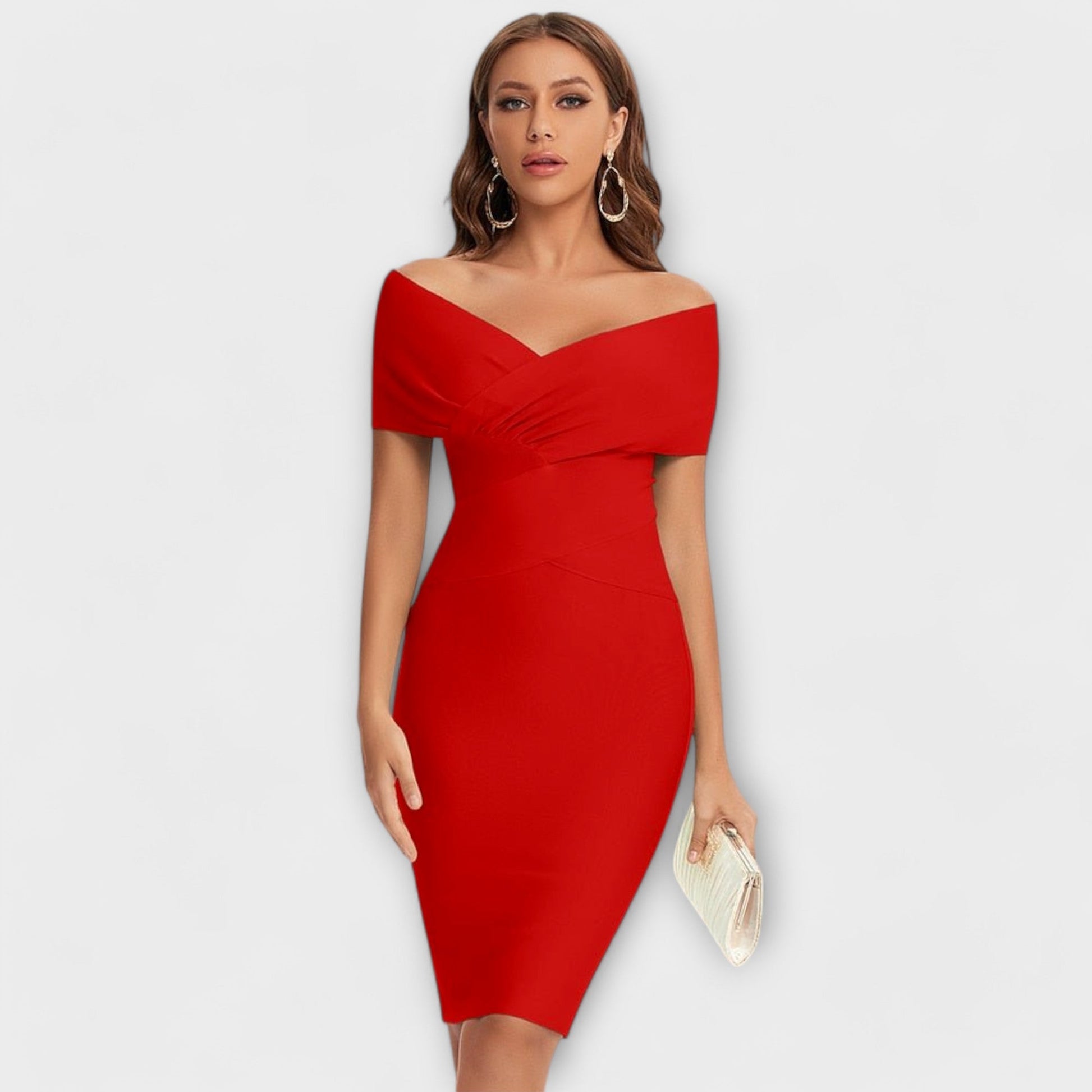 Variant image for Anna - Festliches V-Ausschnitt Damenkleid in Grün, Elegantes Kleid für Damen, Perfekt für Partys und besondere Anlässe-19