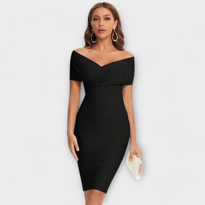 Variant image for Anna - Festliches V-Ausschnitt Damenkleid in Grün, Elegantes Kleid für Damen, Perfekt für Partys und besondere Anlässe-1