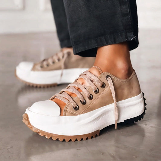 Bettina Damen Schuhe - Bequeme Schuhe mit Dickem Absatz in Schwarz und Beige für Alltag und besondere Anlässe-1