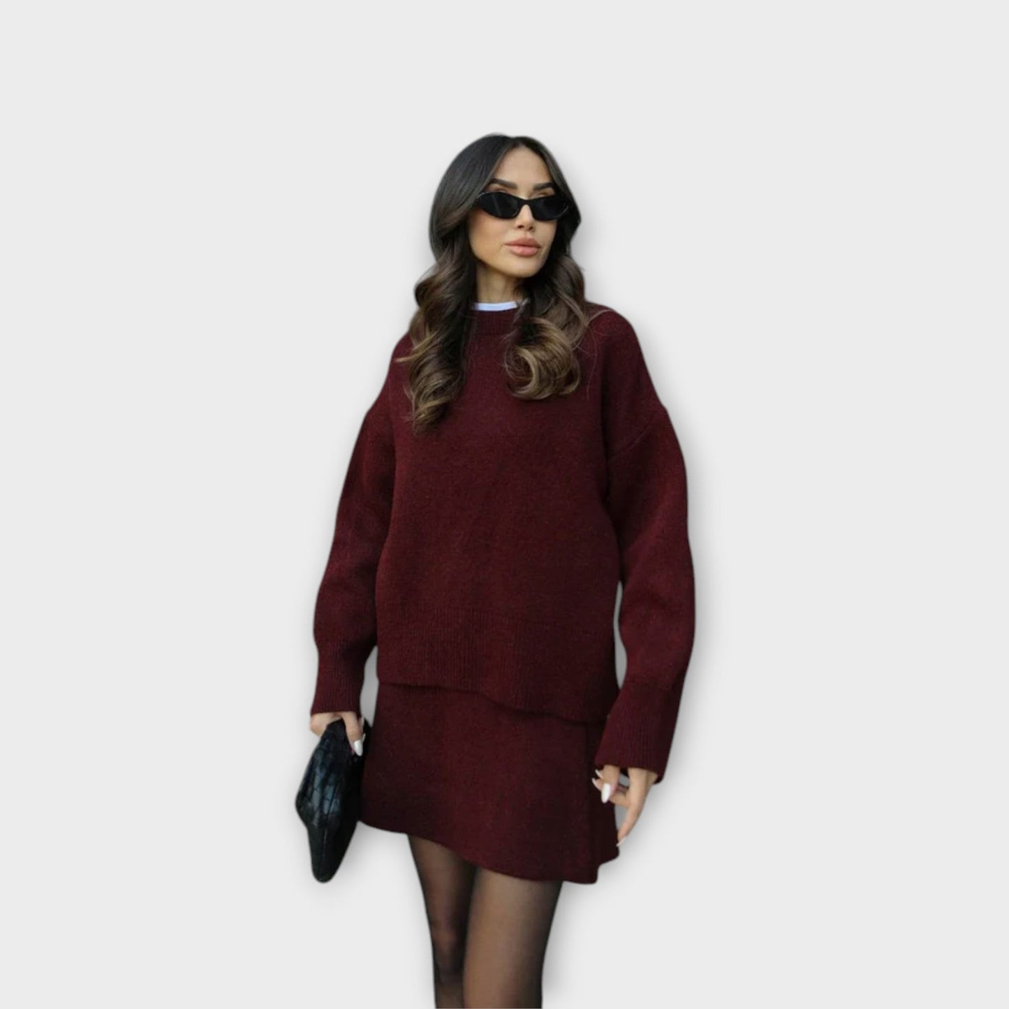 Variant image for Emma - Lässiges Strickset Damen - Weiches Stricktop & Hose - Perfekt Für Herbst - Strickset Damen-7