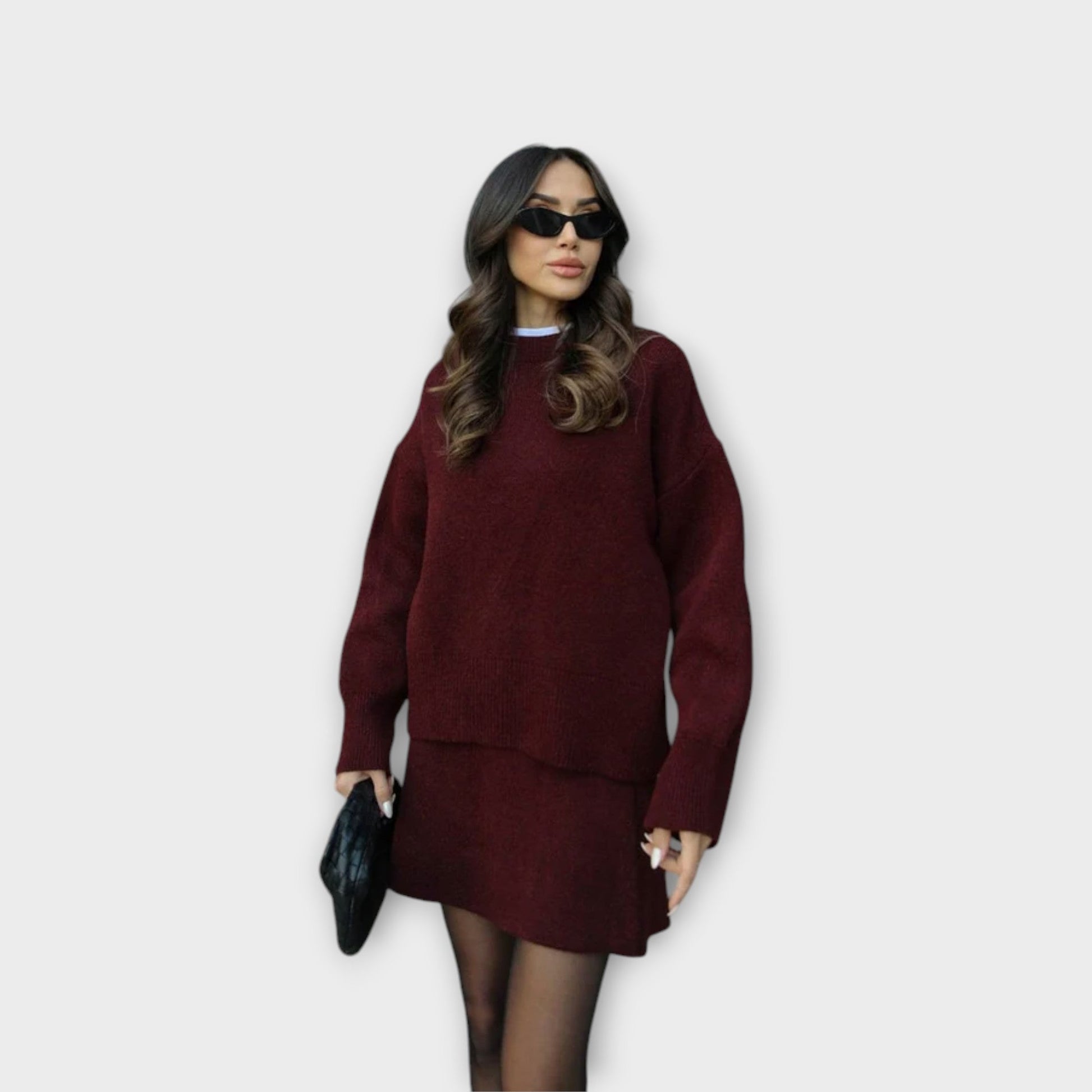Variant image for Emma - Lässiges Strickset Damen - Weiches Stricktop & Hose - Perfekt Für Herbst - Strickset Damen-7