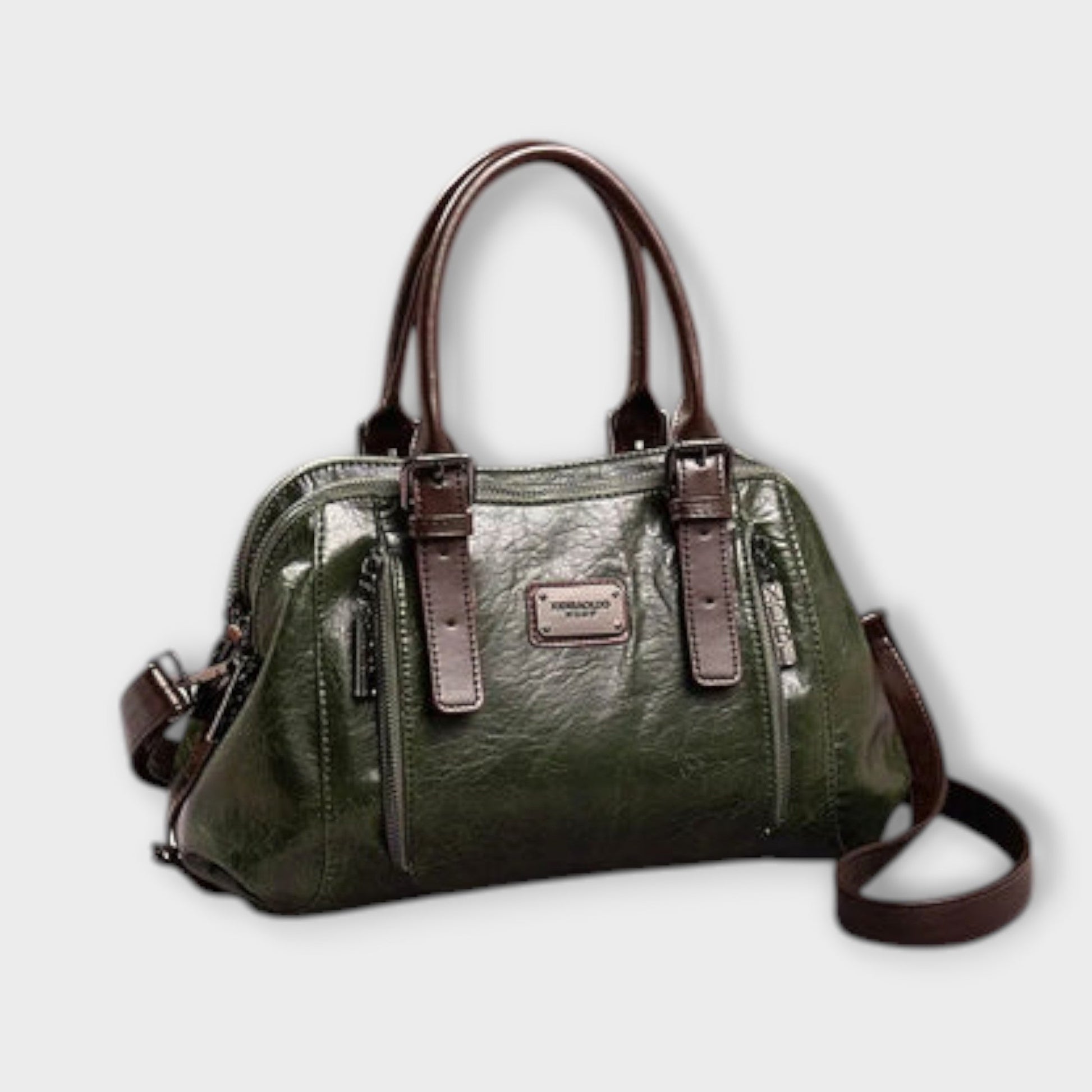 Léora - Elegante Vintage-Schultertasche Damen Schwarz, Verstellbarer Riemen, Hochwertiges Kunstleder, 28x20x13 cm-4