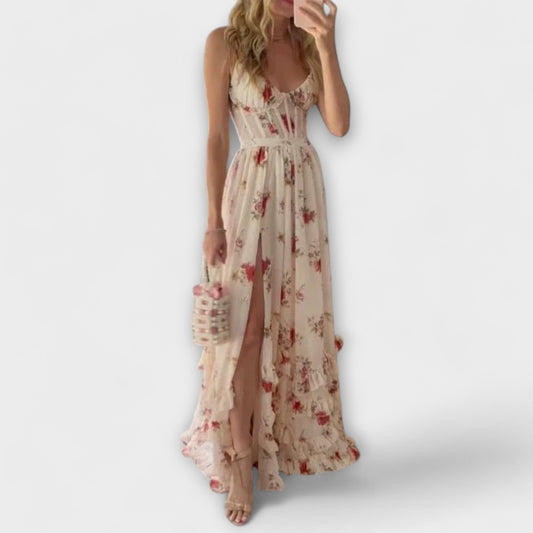 Hazel - Elegantes Damenkleid Mit Blumenmuster Für Festliche Anlässe-1