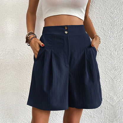 Variant image for Anna Damen Shorts - Elegante Kurze Hosen für Frauen im Modernen Stil, Atmungsaktive Baumwoll-Polyester-Mischung-9