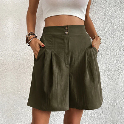 Variant image for Anna Damen Shorts - Elegante Kurze Hosen für Frauen im Modernen Stil, Atmungsaktive Baumwoll-Polyester-Mischung-25