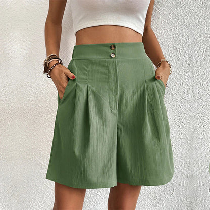 Variant image for Anna Damen Shorts - Elegante Kurze Hosen für Frauen im Modernen Stil, Atmungsaktive Baumwoll-Polyester-Mischung-57