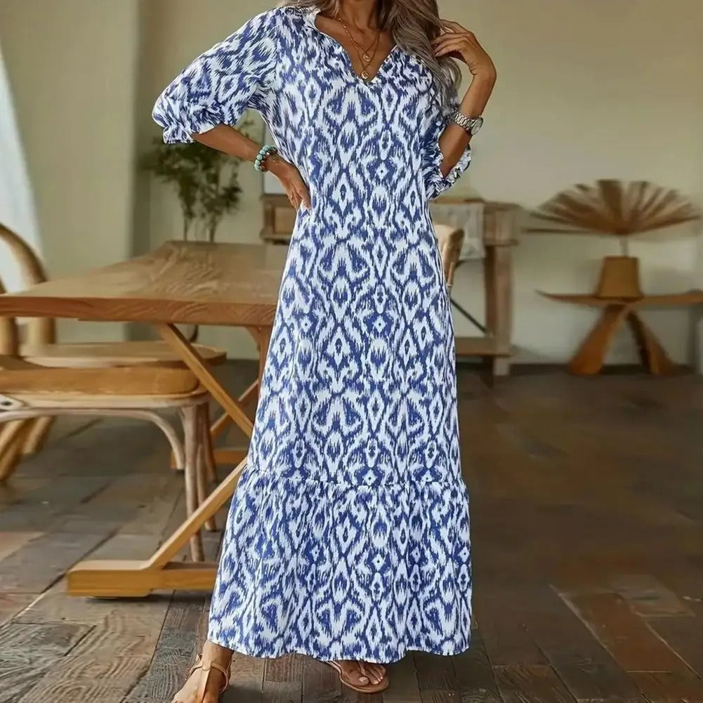 Anna Damen Maxikleid Sommer - Elegantes Lange Kleid Für Jeden Anlass, Atmungsaktive Baumwollmischung, Perfekt Für Ihre Sommergarderobe-2