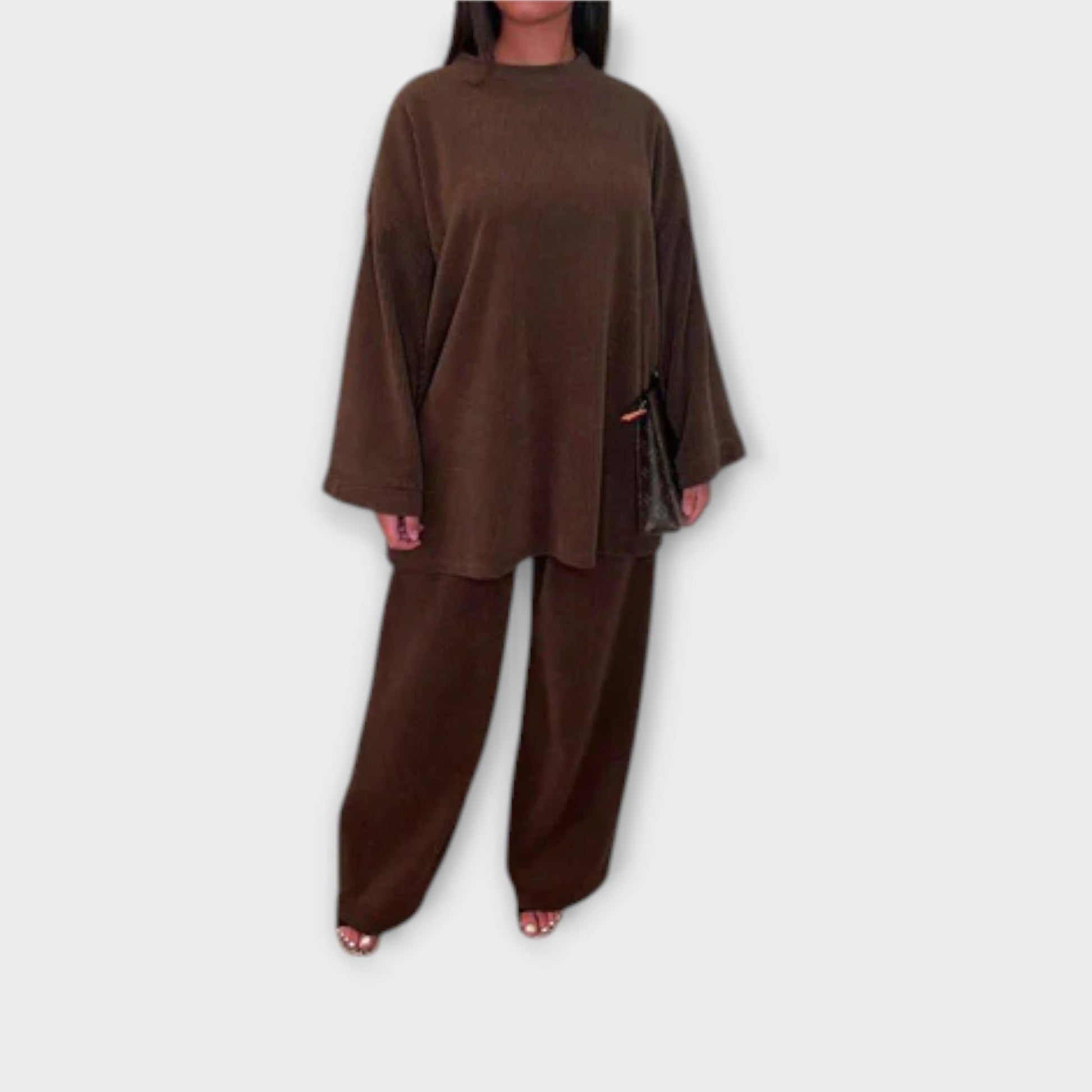 Variant image for Ingrid - Oversized Damen Set Aus Pullover Und Hose Im Gerippten Stil Für Komfort Und Stil-11