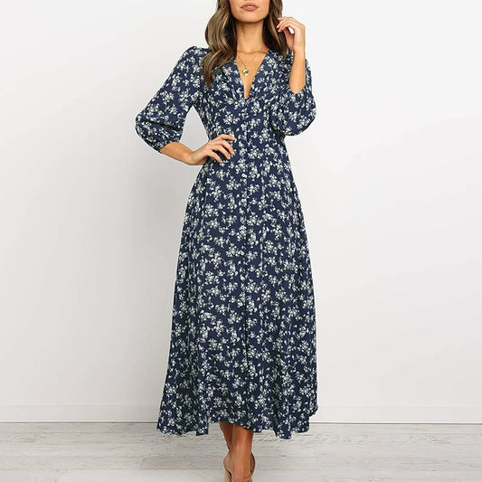 Sophie - Elegantes Maxikleid Sommer Für Damen - Fließendes Lange Kleid Festlich In Hochwertigem Stoff-1