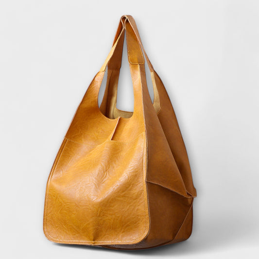 Léora - Elegante Handtasche Damen Schwarz - Oversize Weekender-Tasche aus PU-Leder für Alltag und Reisen-1