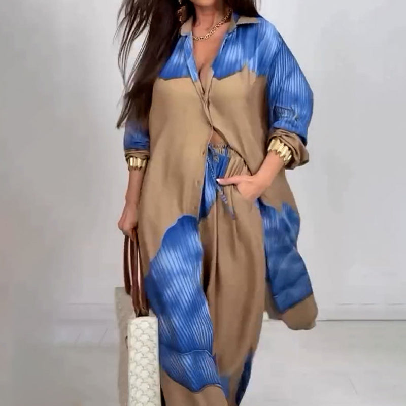 Variant image for Max: Damen Set Aus Langen Hemd Und Bequemen Hosen Im Twin Set Stil - Perfekt Für Entspannte Tage-33