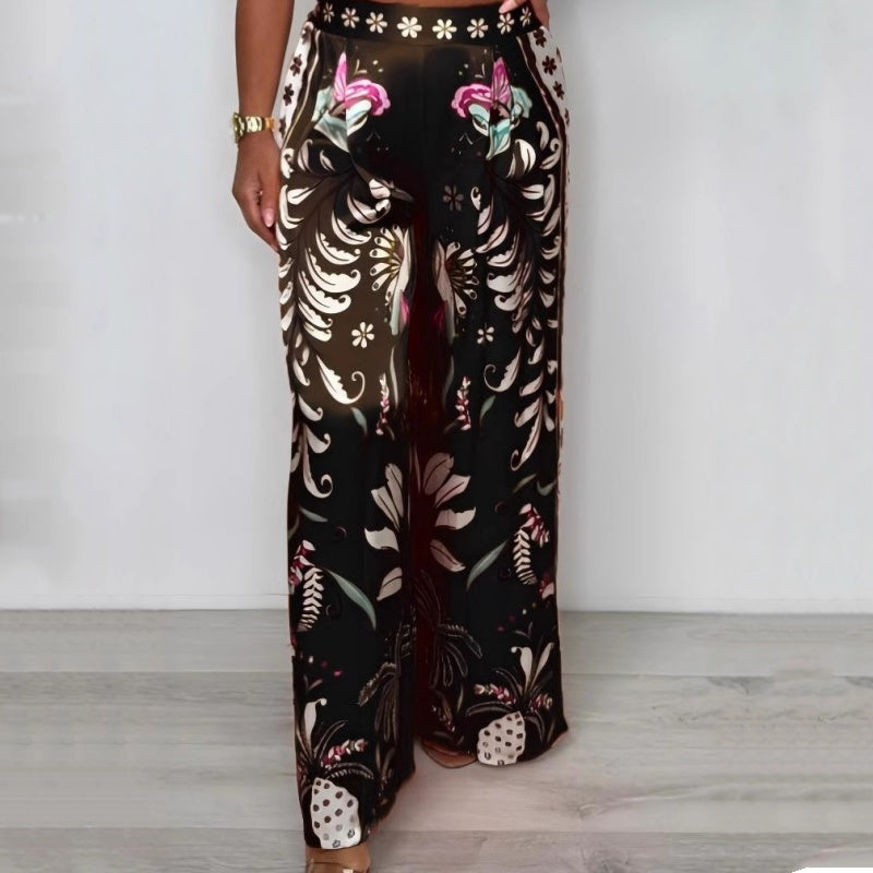 Variant image for Anna Weiße Hose Damen - Elegante Satinbreite Hosen für Jeden Anlass - Fließende, Bequeme Hosen für Damen-19