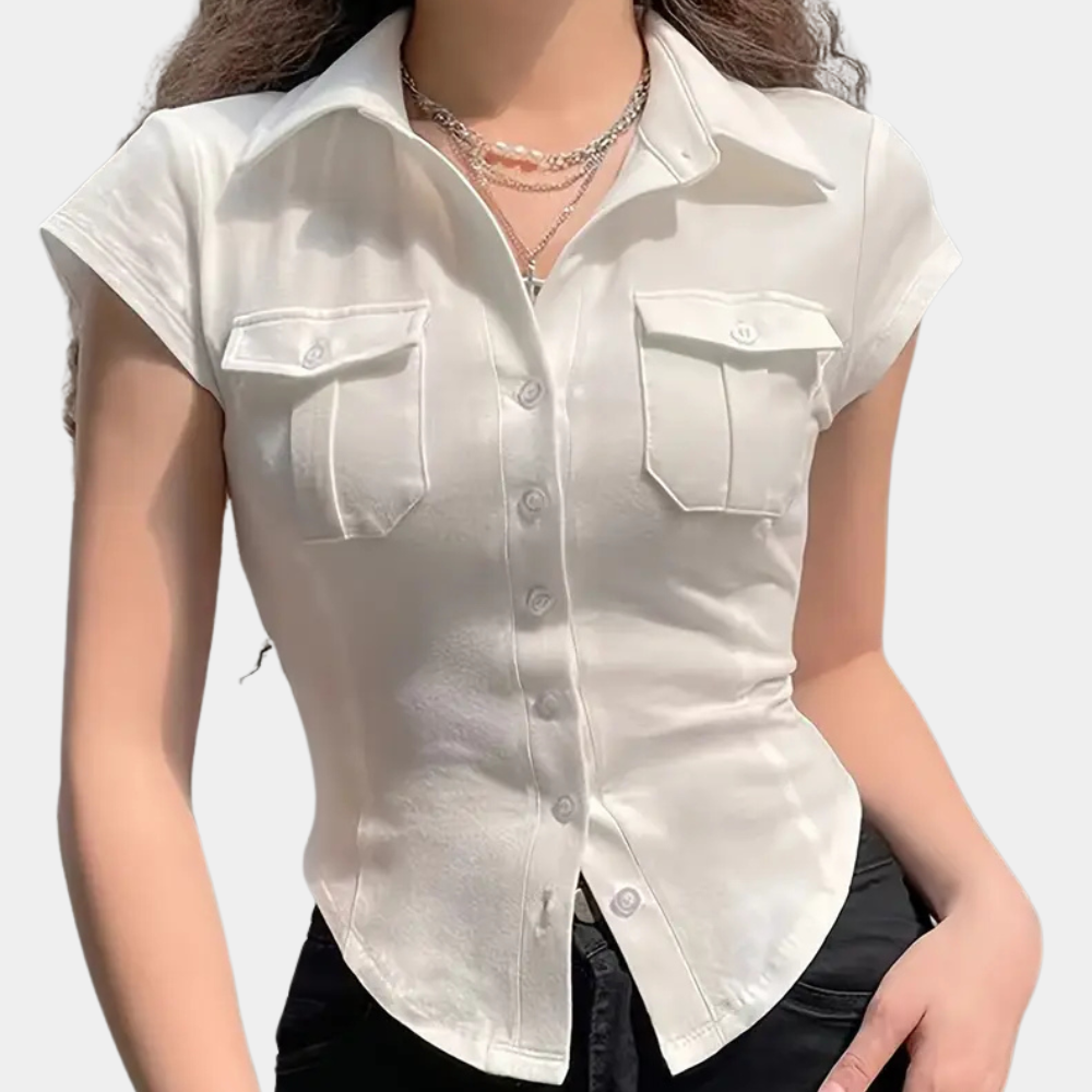 Annika - Zeitlose Weiße Bluse Damen, Vielseitige Bluse für Elegante Outfits, Damenbluse in S, M, L, XL-2