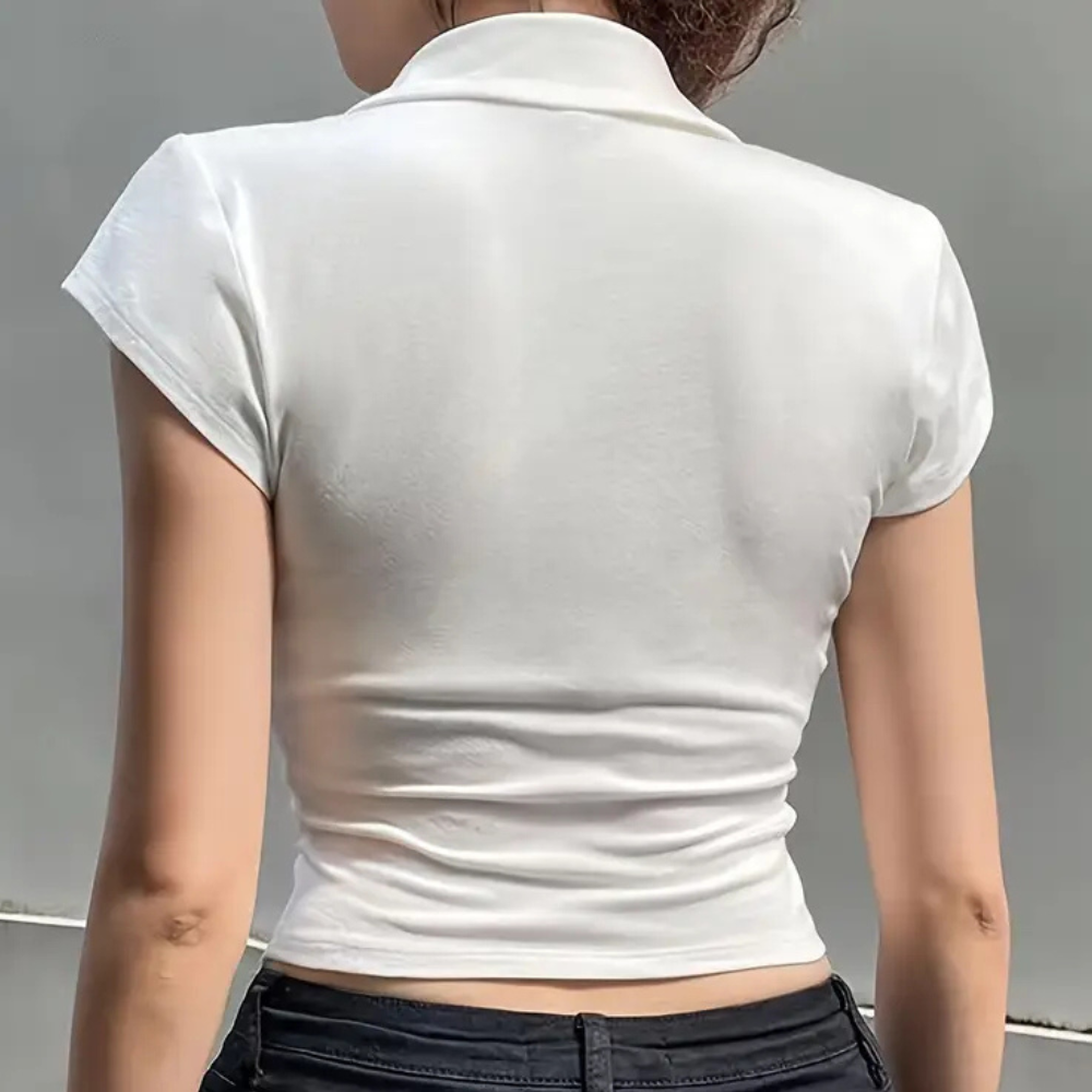 Annika - Zeitlose Weiße Bluse Damen, Vielseitige Bluse für Elegante Outfits, Damenbluse in S, M, L, XL-3